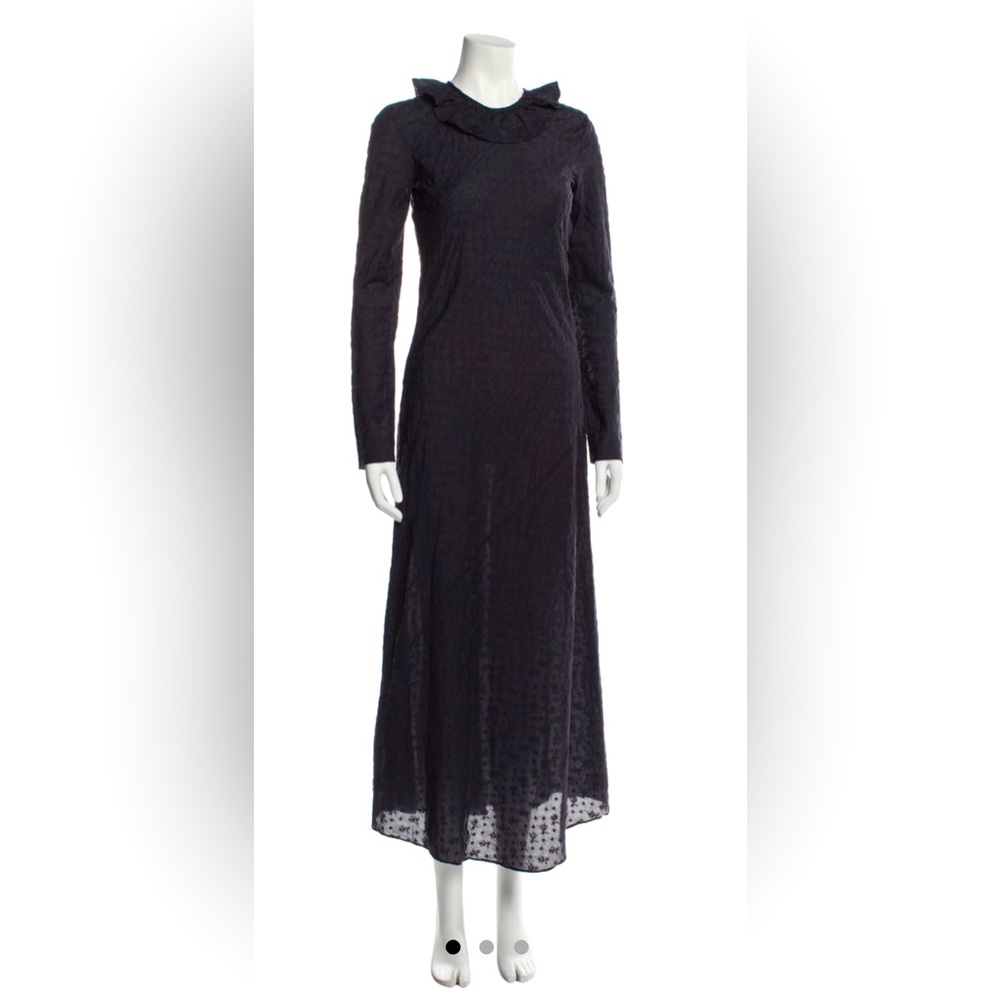 Doen maxi embroidered navy dress, size 0